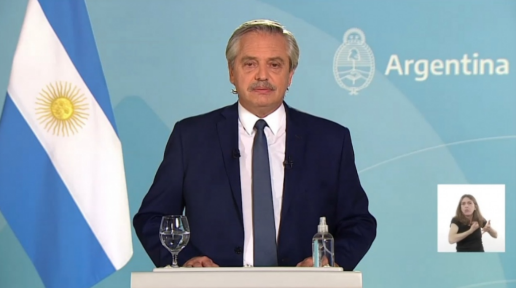 Ley de Emergencia por COVID-19 1 El Gob Nac envia proyecto de ley de emergencia por COVID 19 al Congreso. Foto Telam Maria Pia