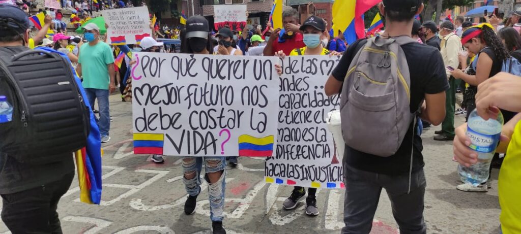 El reclamo del pueblo colombiano