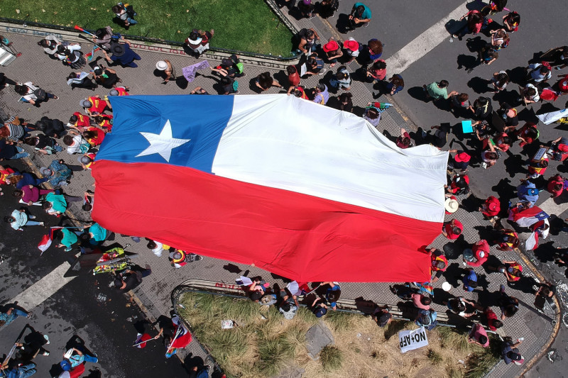 Foto 1 Manifestacion del pueblo chileno Credito blogs.valpo .edu Paula Daguerre