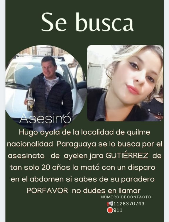 Foto 2 Se busca al asesino Hugo Ayala Credito mulcs.com .ar Paula Daguerre