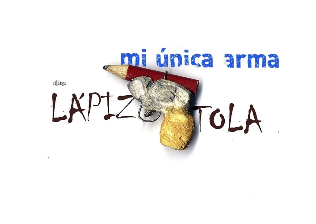 Lapiz Tola mi unica arma Ilustracion Aleko