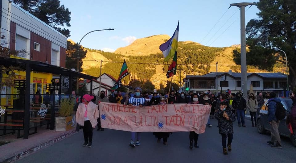 Movilizacion Mapuche Tehuelche Foto Facebook Noalamina Esquel Maria Josefina Severino Maria Josefina Severino