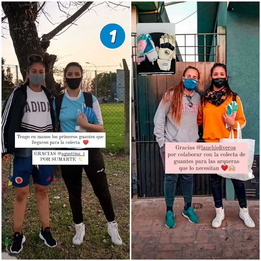 Primeros guantes Yasmina Alejandra Pose Andrada 2