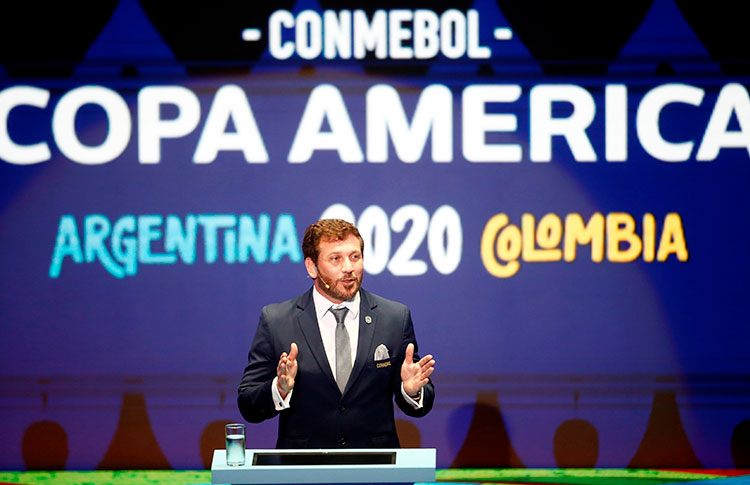 alejandro dominguez presenta copa america conmebol.com lucas carballo lucas carballo