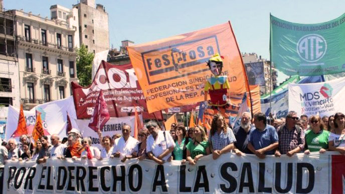 Manifestación y conferencia de prensa de FESPROSA 2 Grupo la provincia 1 Pablo Florines
