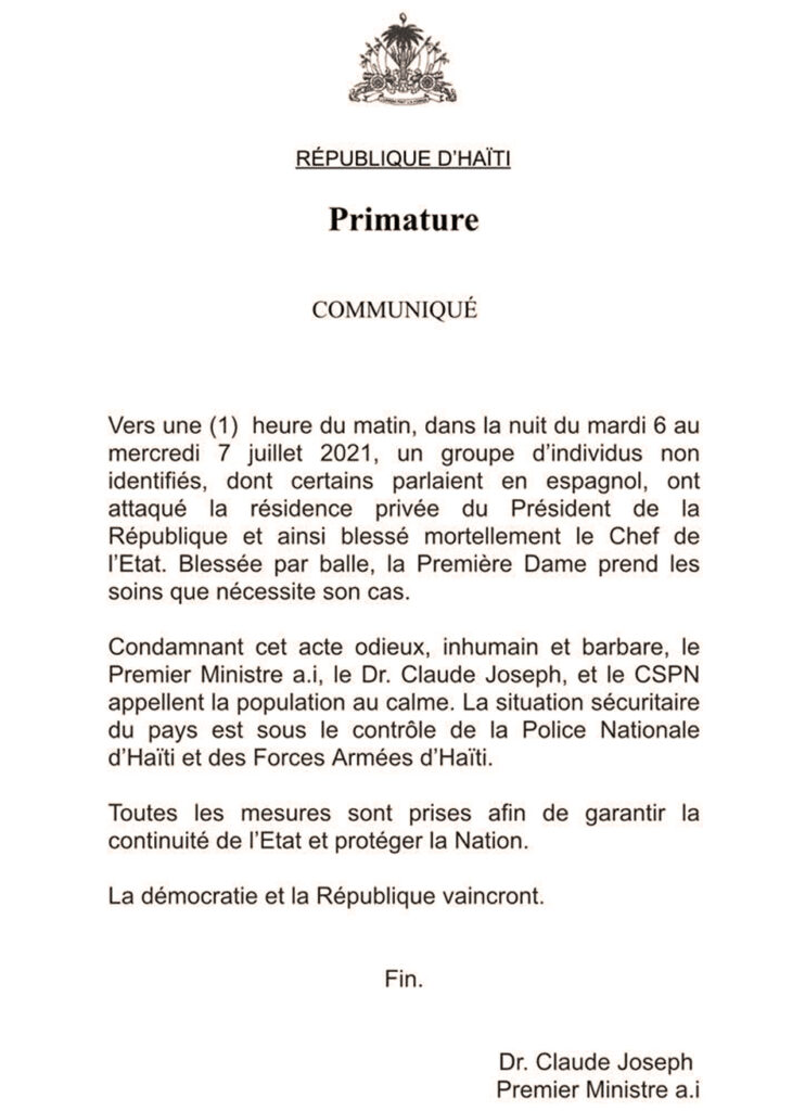 Comunicado ENTERO FRANCE24