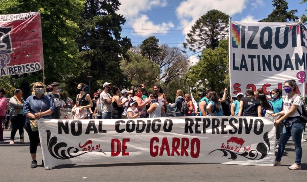 Manifestaciones contra el Codigo de Convivencia en la Plata.