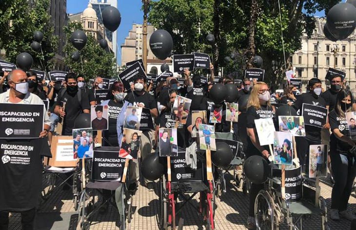 2 Movilizacion a Plaza de Mayo por la emergencia en el Dia Nacional e Internacional de las personas con Discapacidad 3 12 2020 Creditos Diario26 Jacqueline Molina