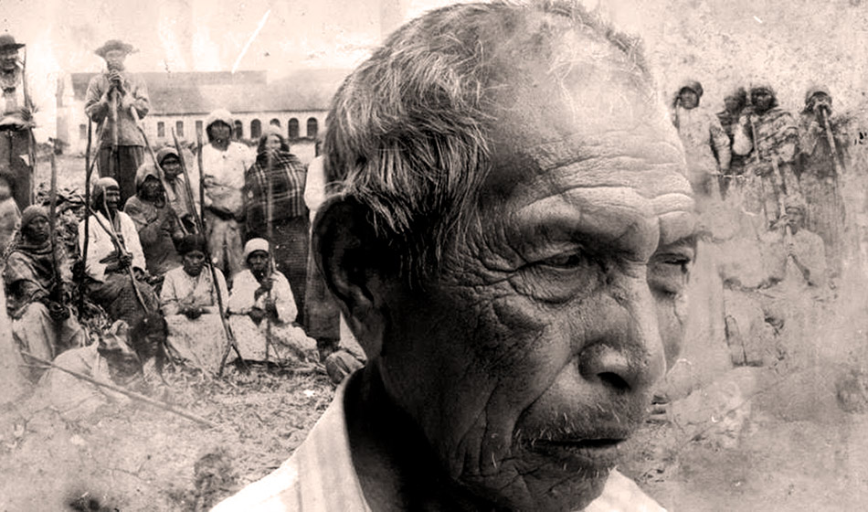 Foto 1 Un pueblo masacrado por un Estado genocida Extraida de La Tinta Foto de la tapa del libro Octubre Pilaga Paula Daguerre