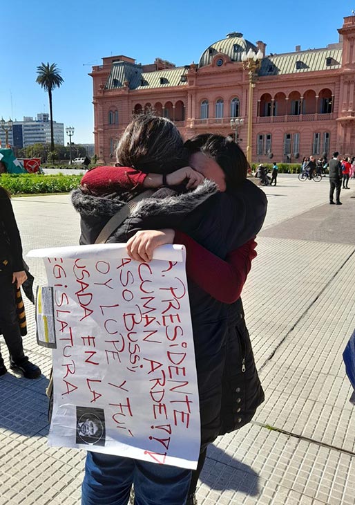 Familiares sobrevivientes de femicidios Plaza de Mayo