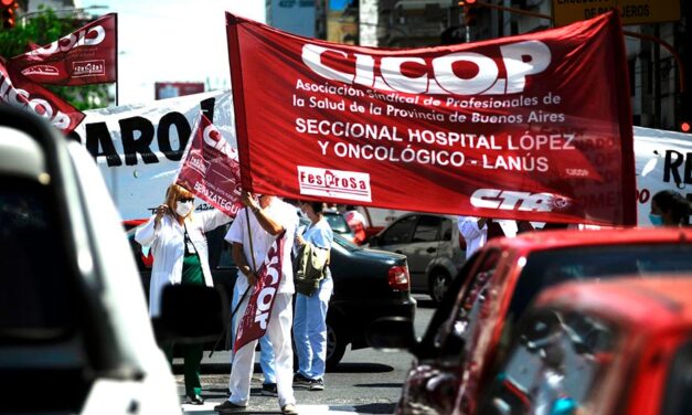 Nuevo paro del personal de salud bonaerense organizado por CICOP