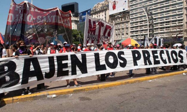 Jornada de lucha del Frente Popular Darío Santillán por precios más bajos