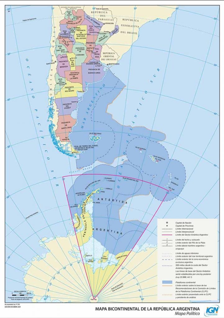argentina bicontinental Fuente Instituto Geografico Nacional