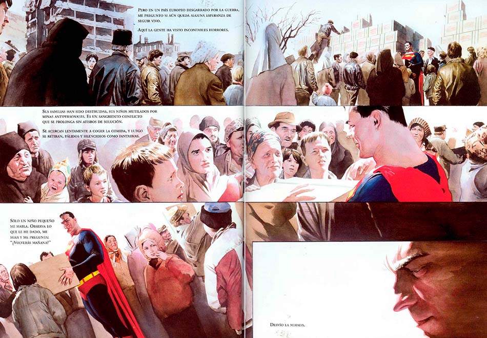 2.Supes Paz en la Tierra Credito Historia de Alex Ross y Paul Dini arte de Alex Ross 2