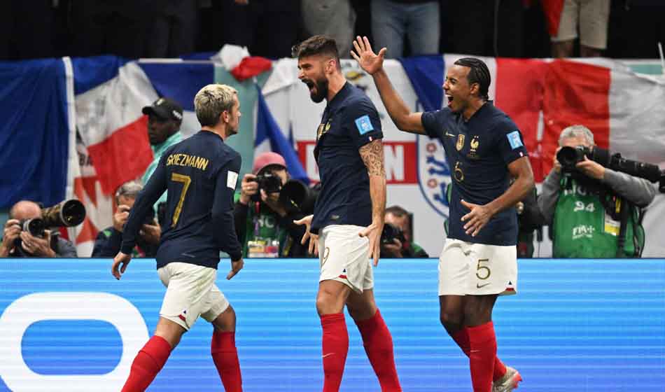 Francia venció a Inglaterra y se convirtió en semifinalista