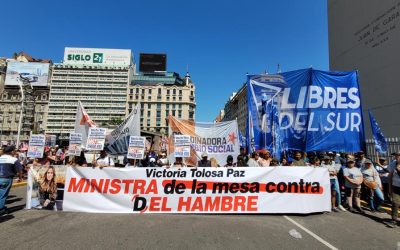 La Unidad Piquetera marchó contra los ataques a trabajadores del Potenciar Trabajo