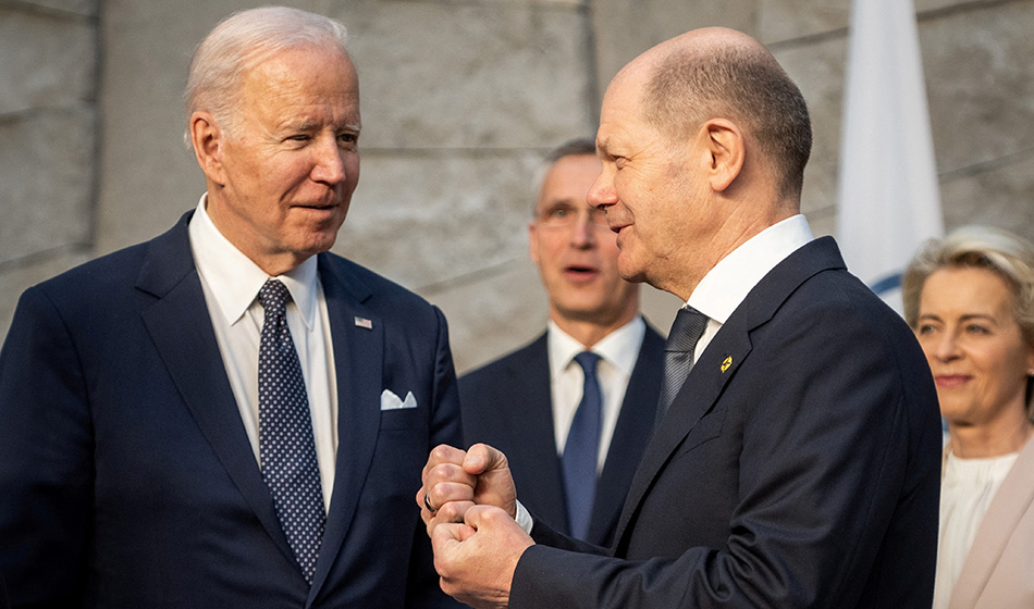 2. Joe Biden y Olaf Scholz Credito Michael Kappeler