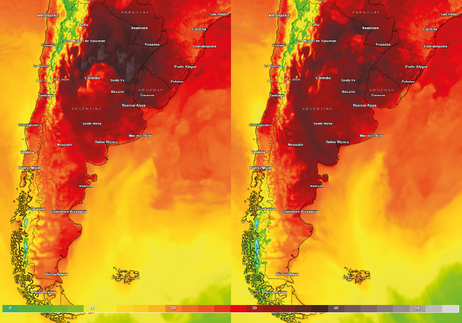 Collaje Pedro Ramos con mapas de Meteored Mesa de trabajo 1