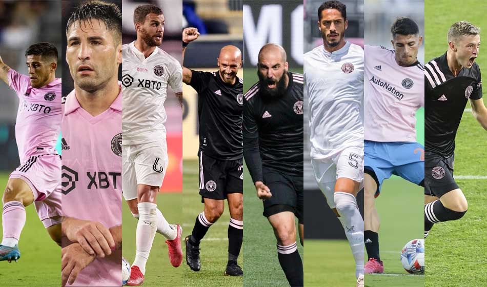 Collage jugadores argentinos que pasaron por el Inter de Miami