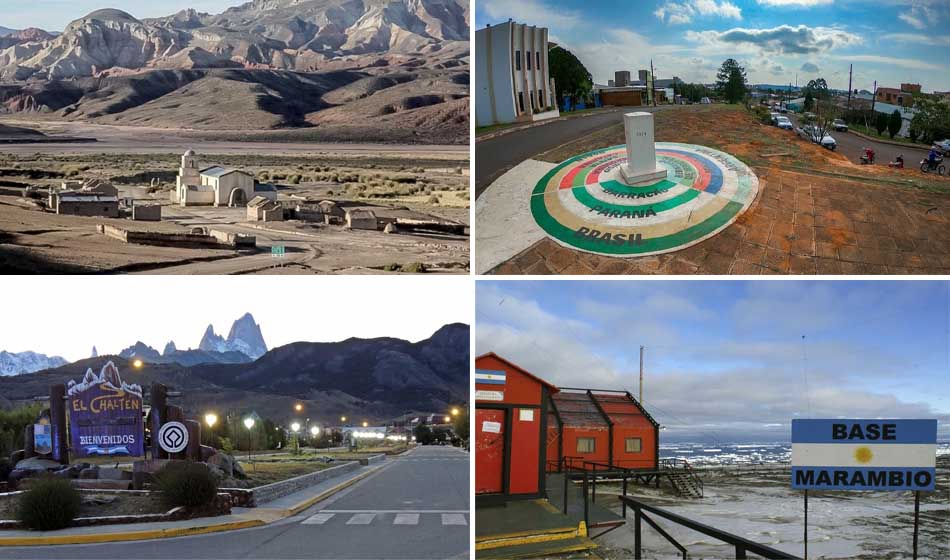 Collage lugares remotos donde se vota