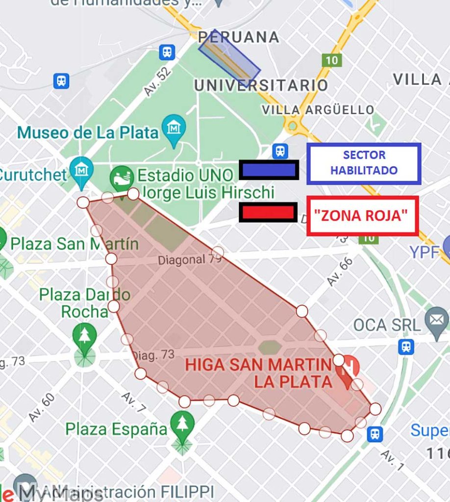 Mapa Zona roja La Plata Credito Revista Colibri