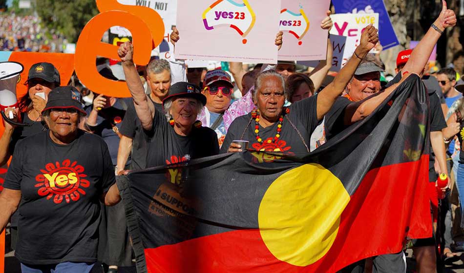 Australia movilizo a favor del referendum que protege los pueblos originarios Credito AFP 3