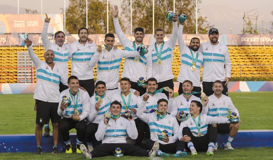 De los campeones de los Juegos Panamericanos Santiago 2023, el único que no estará presente en Dubái y Ciudad del Cabo es Rodrigo Isgró. Créditos: Pumas 7s