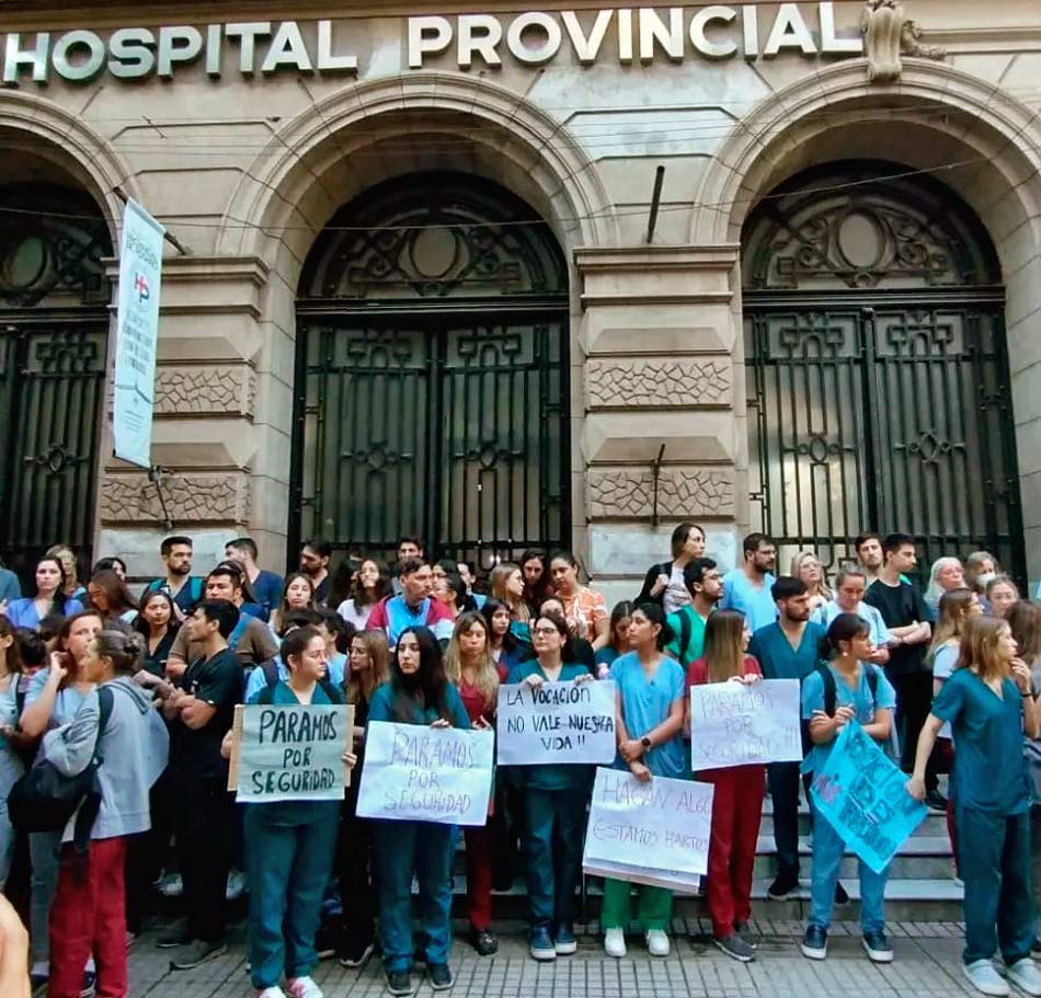 Los gremios de la salud rosarinos piden mayor presupuesto destinado a seguridad. Créditos: SIPRUS