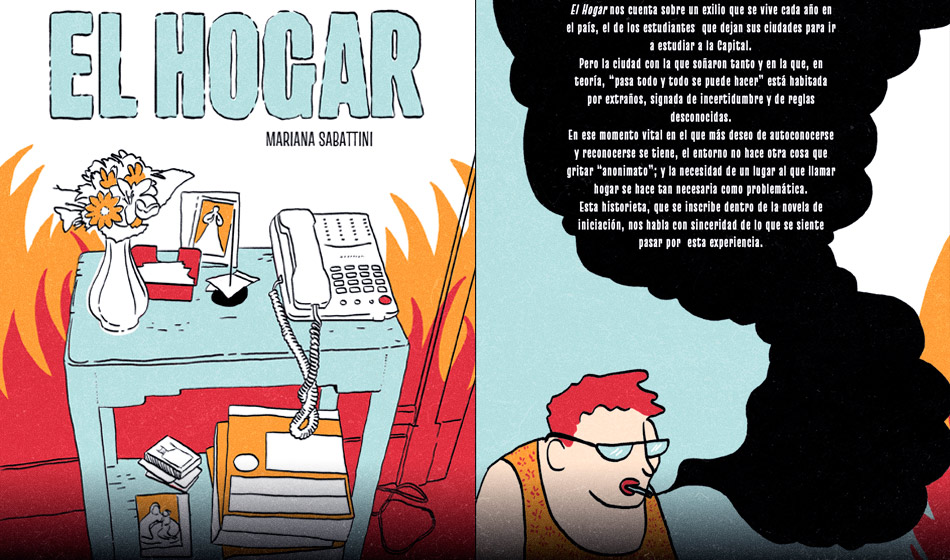 “El Hogar”: portada y contratapa a todo color de la ópera prima de Mariana Sabattini. Créditos: LocoRabia Editora