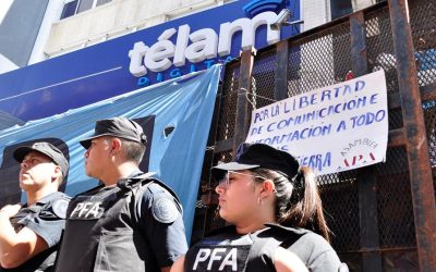 Acto solidario en repudio al intento de cierre de la Agencia Télam
