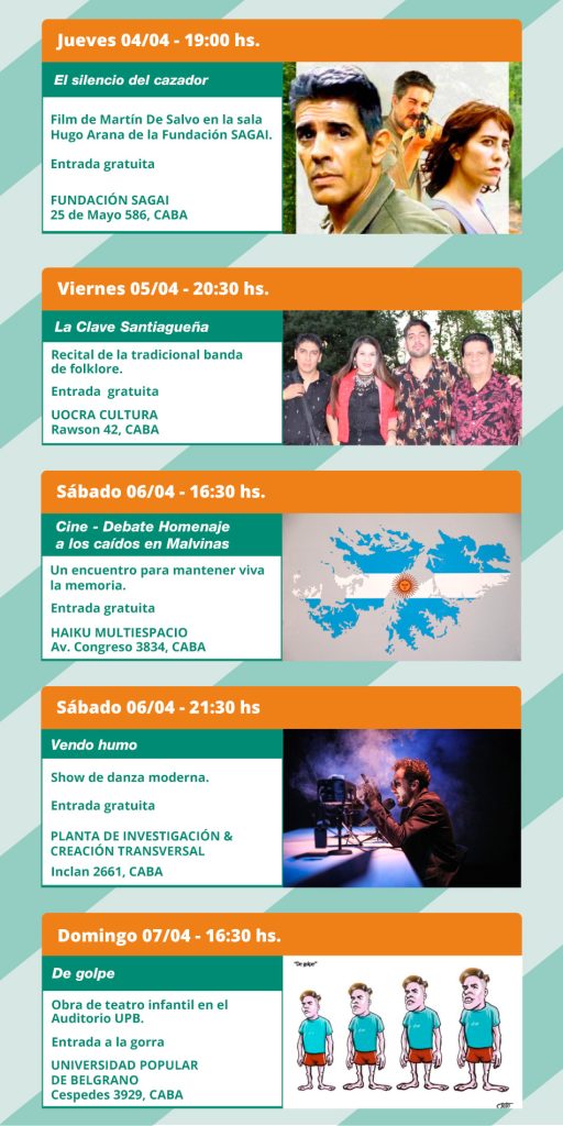 Agenda cultural semanal 04 04