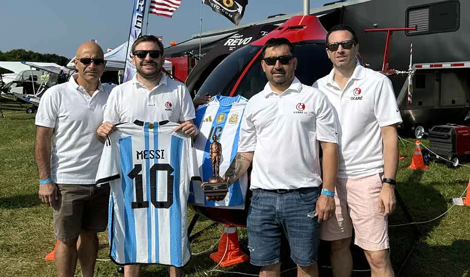 Un helicóptero argentino con marca saladillense 1 helicóptero