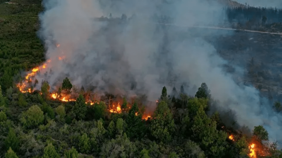 El fuego ya consumió más de 3500 hectáreas en el Bolsón 1 bolsón