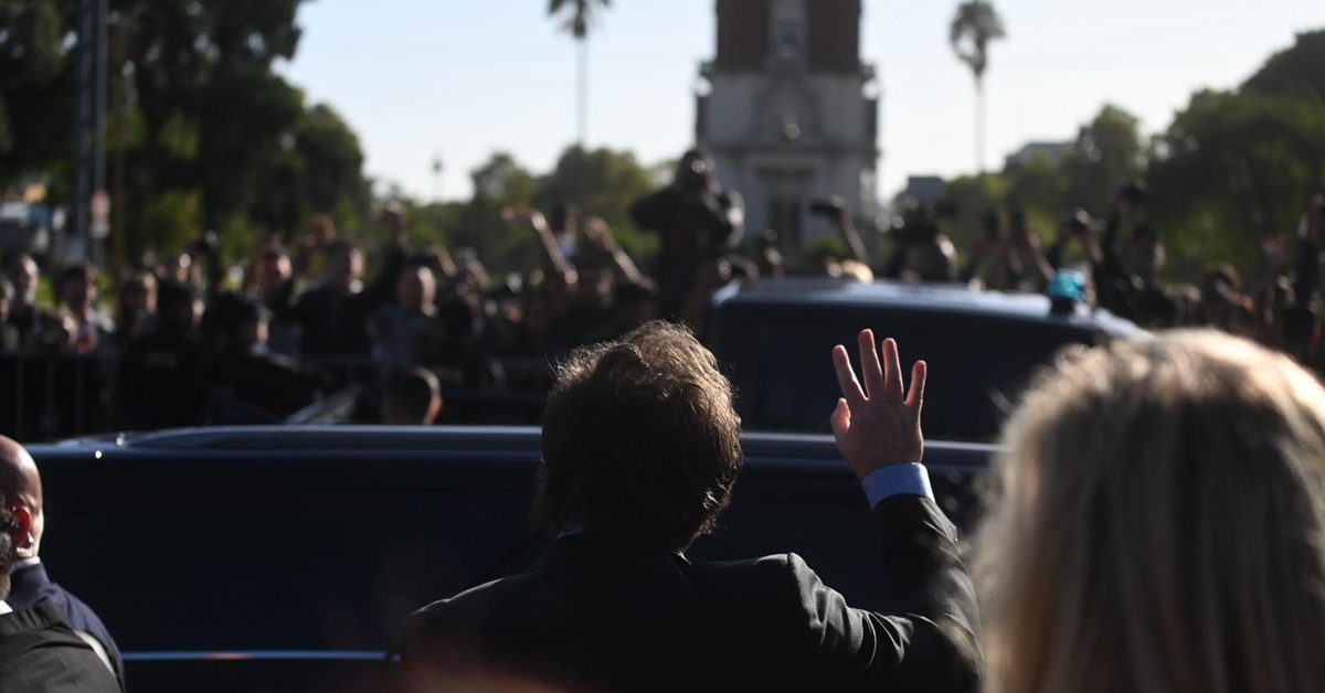 Milei en el acto por Malvinas