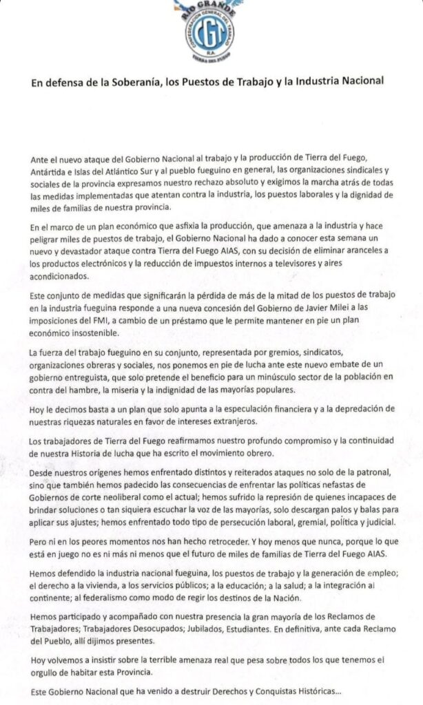 comunicado CGT