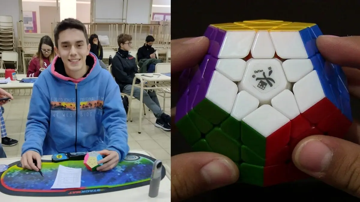 El argentino Leandro López, de 21 años, se consagró campeón en el Mundial de cubo Rubik 1 Leandro López