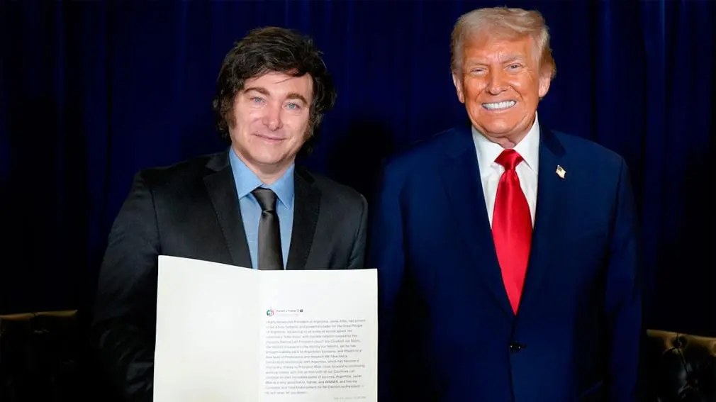 El Gobierno apuesta todo al acuerdo con Trump y Estados Unidos 1 Milei Trump Oficina del Presidente