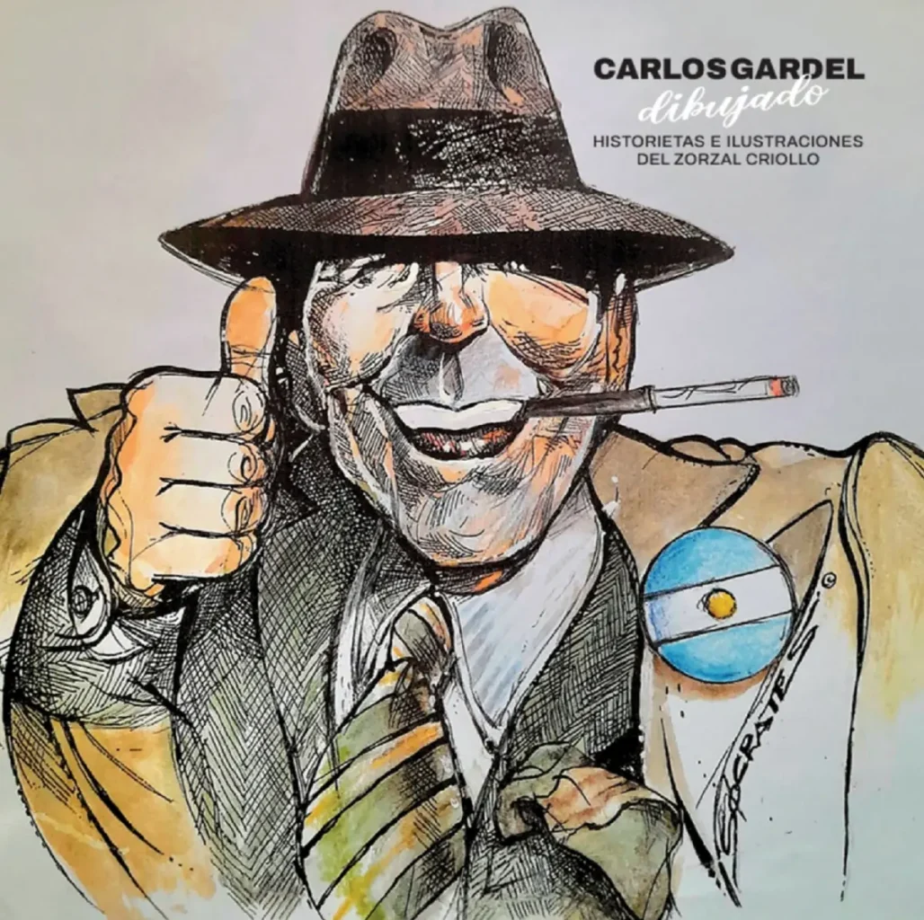 Patrimonio y museos porteños presentan nuevas publicaciones en la 50ª Feria del Libro 2 Carlos Gardel Dibujado 1
