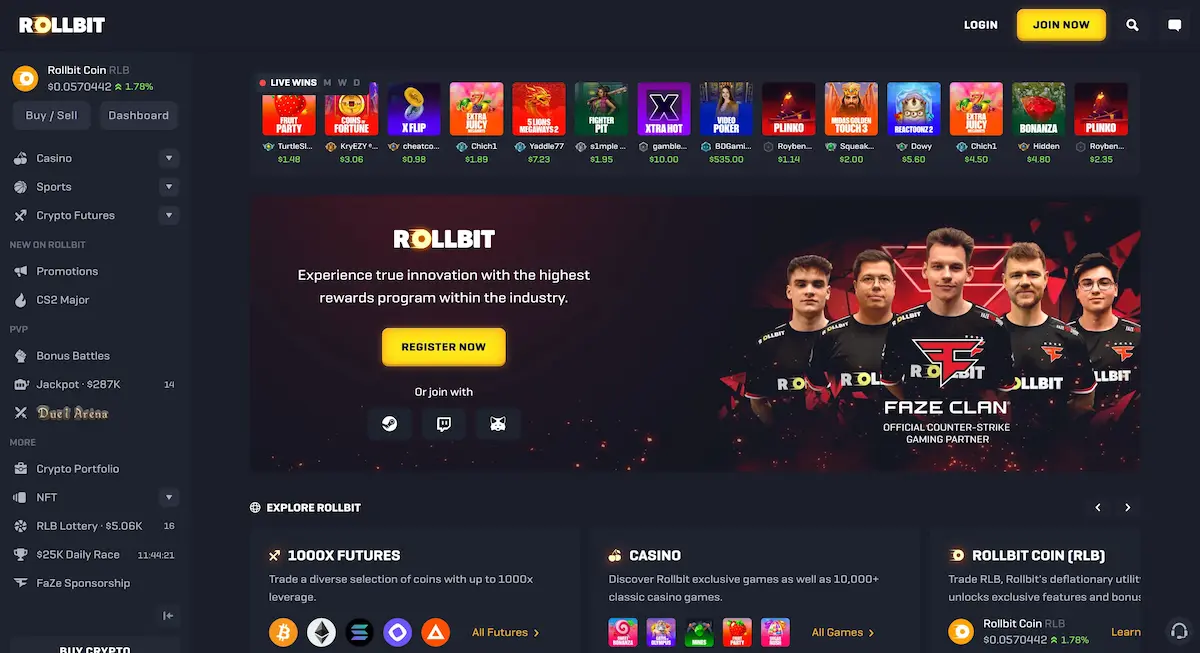 Los mejores casinos cripto en línea para nuevos jugadores 3 Rollbit