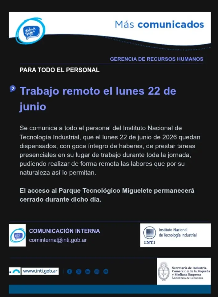 Alerta en el INTI: trabajadores se movilizan ante el riesgo de desmantelamiento y despidos 3 INTI