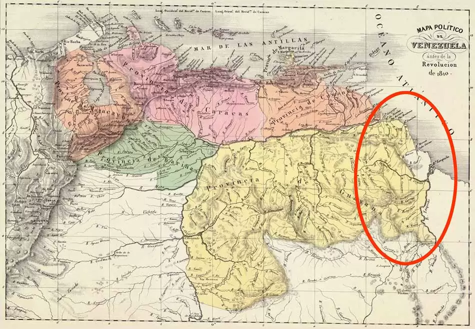 Esequibo: una disputa entre Venezuela y Guyana pero que involucra al Comando Sur 2 Capitania General de Venezuela Credito Agustin Codazzi Historical Maps