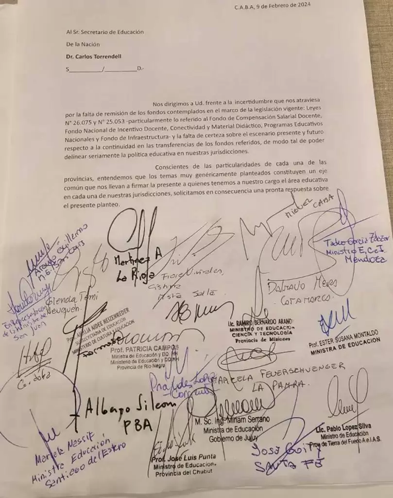 ¿Dónde están los fondos de Educación? Ministres de todas las provincias reclaman el depósito al Gobierno 3 Educación