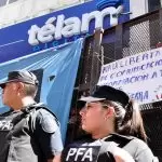 Acto solidario en repudio al intento de cierre de la Agencia Télam