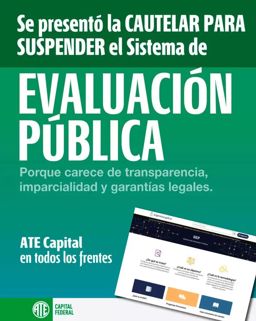 “Viciado de origen y plagado de irregularidades”: ATE exige que el Gobierno se abstenga de implementar el examen de idoneidad 2 ATE 1