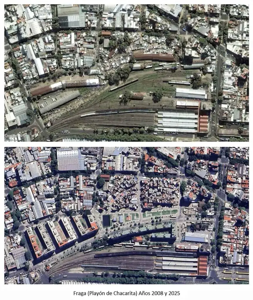 Radiografía Impactante: cómo crecieron las villas y barrios populares en CABA entre 2010 y 2022 3 Fraga Playon de Chacarita Anos 2008 2025