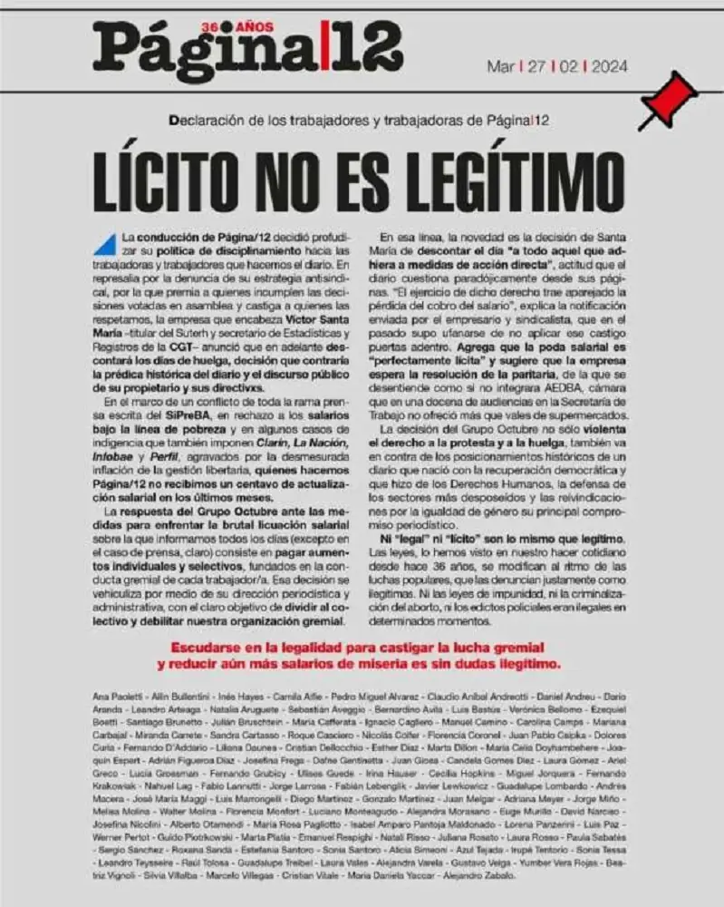 Página 12: Un diario alejado del periodismo 3 Página 12